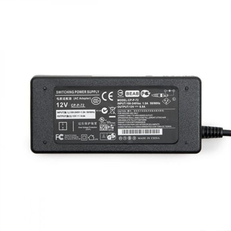 Transformateur LED 230VAC/12VDC 72W 6A IP20