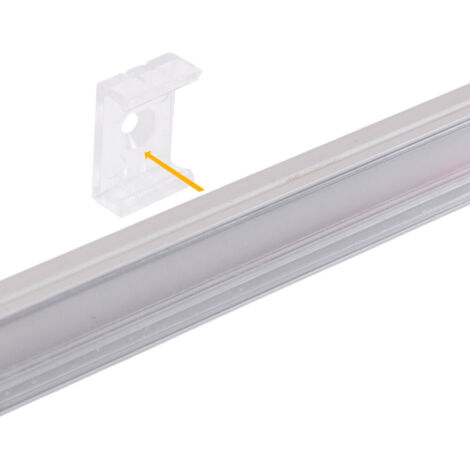 Profilé LED Alu 2 M AH2 Avec Bandes 12 Mm – Couverture Transparente, Intérieur