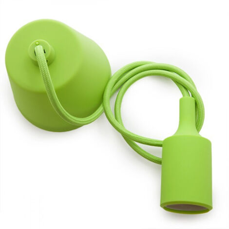 Support de Lampe E27 Câble - Rosette - Couleur Vert (1/3)