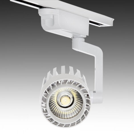 Spot LED sur Rail 30W 2 210Lm 4200ºK "Faith" Monophasé 40 000H [IDI-FC-D-30-W]