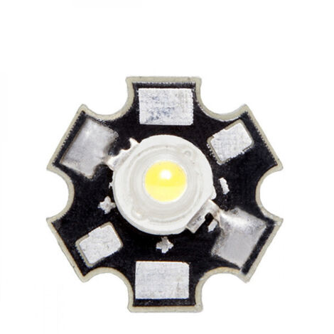 LED Haute Puissance 3W 187Lm 4200ºK 45X45 Dissipateur de Chaleur 50.000H [CH-LED-3W-45MIL-D-W]