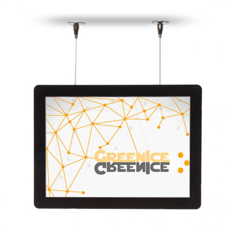 Kit de Suspension Affichage D'Affiche de Dossier LED A4 2 visages 12VDC.