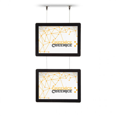Kit de Suspension Affichage D'Affiche de Dossier LED A4 2 visages 12VDC.