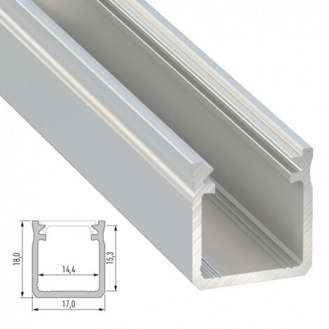 Greenice – Profilé aluminium Type Y 2,02m – Pour bandes LED – Diffusion uniforme de la lumière – Protection contre les dommages
