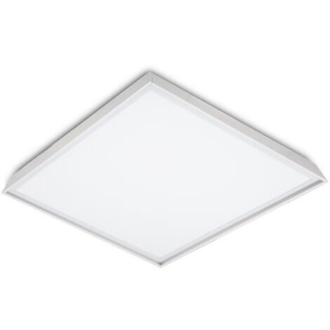 Cadre De Panneau Led 60x60 Cm, Blanc Chaud, 36w Avec Transformateur Et Kit  De Suspension