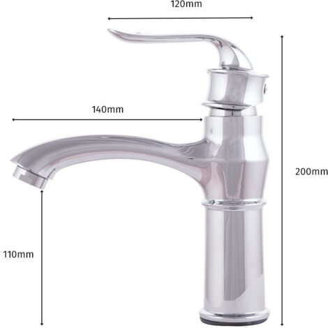 Laiton Eau Taraud Robinet Chrome Plaqué Mur Monté avec Unique Bec G1/2
