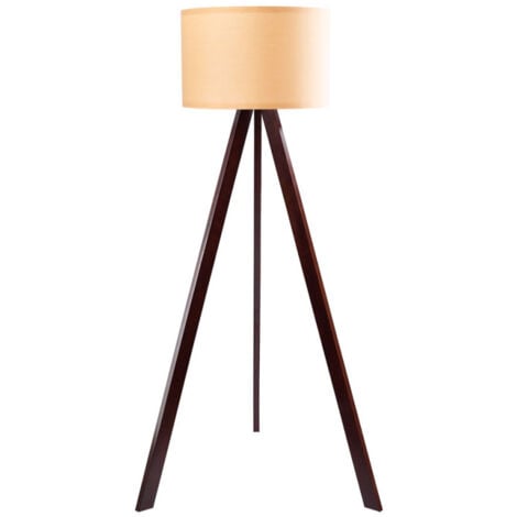 Lampe avec Trépied - Lampe Trépied - H71 cm - Noir - Koning Bamboe