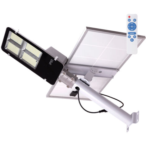 Greenice – Lampadaire LED solaire HOFARSOL300WCW – Panneau 6V 300W – Batterie 3,2V 30000mAh – Température couleur 6000K – Étanche IP65 (1/5)