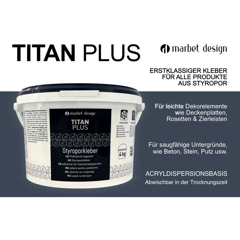 3x Acryl Styroporkleber Montagekleber Baukleber Polystyrolkleber Titan Premium 