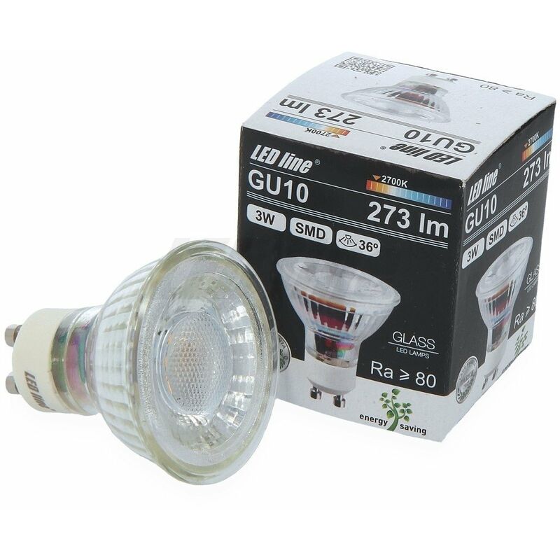 LED Strahler Spot SMD Lampe GU10 3W 250lm 3000K warmweiß 120° 230V
