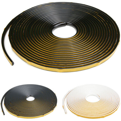 HEXIMO Flexible Zierleiste selbstklebend PVC Kantenschutz Fugenband Kunststoff Dekoration: Schwarz, 10 Meter