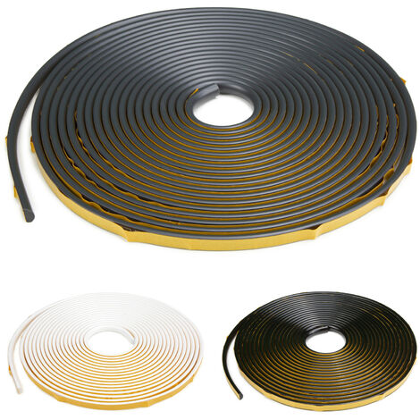 HEXIMO Flexible Zierleiste selbstklebend PVC Kantenschutz Fugenband Kunststoff Dekoration: Anthrazit, 10 Meter