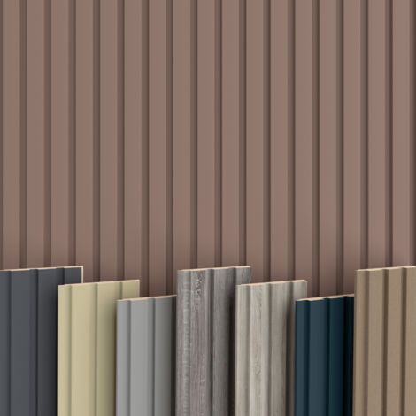 BEATS Lamellen 2,75m HEXIM MDF Holz Lamellenwand Wandverkleidung Lamellenpaneele Wand Paneele stoßfest: Mauve, 1 Paneel - 0.33 m²
