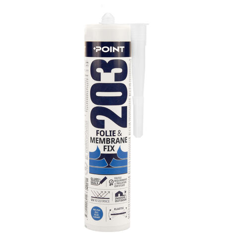 Point Folienkleber für Dampfsperren Folien- und Membranklebstoff Dichtkleber stark & elastisch 300 ml: Point 203 FOLIE & MEMBRANE FIX, 1 Kartusche (1/2)
