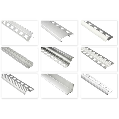 Fliesenschienen Edelstahl - silber gebürstet große Auswahl 2 Meter: 8mm, Y-Profil