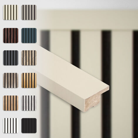 HEXIM Akustikpaneele Zubehör Abschlussleiste Lamellen MDF Wandverkleidung: Palomino, 137.5cm