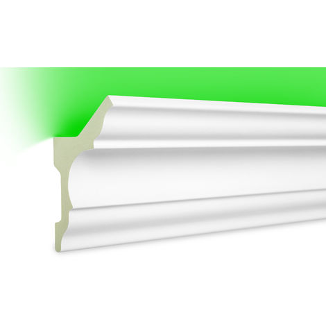 LED Leiste Profil Wandleiste Lichtundurchlässig Stuckleiste PU Stabil 10 Meter 