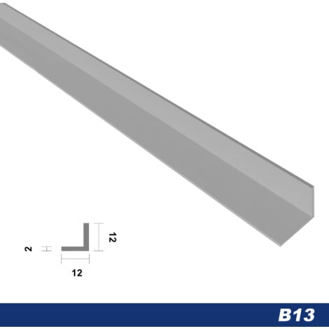 2 Meter Winkelprofil Alu eloxiert Effector Ecke Effector B10-B17:Silber, B13 - 12 x 12 x 2 mm