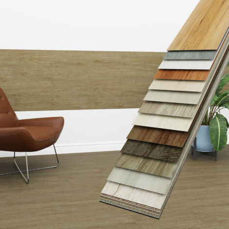 HEXIM Vinyldielen 0,97m² selbstklebend PVC Wandverkleidung Bodenbelag Holzoptik 91x15cm Paneele: 7 Dielen / 0.97 m², 1815-4 Rustic Maple