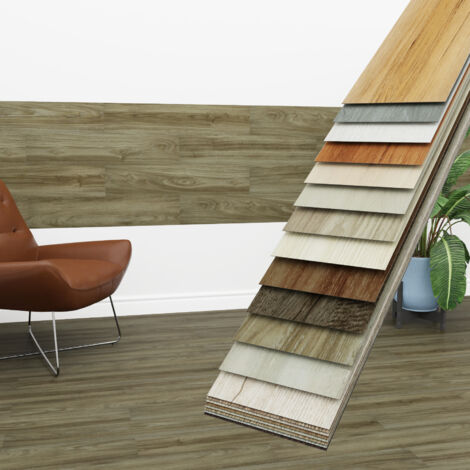 HEXIM Vinyldielen 0,97m² selbstklebend PVC Wandverkleidung Bodenbelag Holzoptik 91x15cm Paneele: 7 Dielen / 0.97 m², 1811-4  Golden Maple