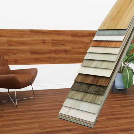 HEXIM Vinyldielen 0,97m² selbstklebend PVC Wandverkleidung Bodenbelag Holzoptik 91x15cm Paneele: 7 Dielen / 0.97 m², 1814-4  Espresso Oak