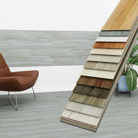 HEXIM Vinyldielen 0,97m² selbstklebend PVC Wandverkleidung Bodenbelag Holzoptik 91x15cm Paneele: 7 Dielen / 0.97 m², 6301-3 Frosted Maple