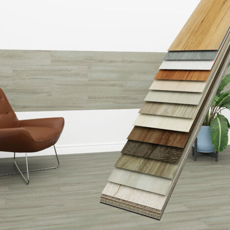 HEXIM Vinyldielen 0,97m² selbstklebend PVC Wandverkleidung Bodenbelag Holzoptik 91x15cm Paneele: 7 Dielen / 0.97 m², 1809-10B  Frosted Birch
