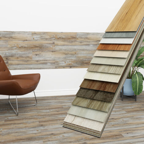 HEXIM Vinyldielen 0,97m² selbstklebend PVC Wandverkleidung Bodenbelag Holzoptik 91x15cm Paneele: 7 Dielen / 0.97 m², 3401-10 Aged Walnut
