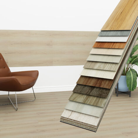 HEXIM Vinyldielen 0,97m² selbstklebend PVC Wandverkleidung Bodenbelag Holzoptik 91x15cm Paneele: 7 Dielen / 0.97 m², 1814-2 Vanilla Oak