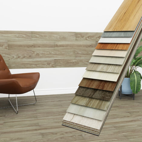 HEXIM Vinyldielen 0,97m² selbstklebend PVC Wandverkleidung Bodenbelag Holzoptik 91x15cm Paneele: 7 Dielen / 0.97 m², 1811-14 Rustic Teak