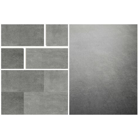 2.29 qm Wandfliesen fugenlos Bad SPC Vinyl Fliesen Steinoptik Boden 75x30cm PS