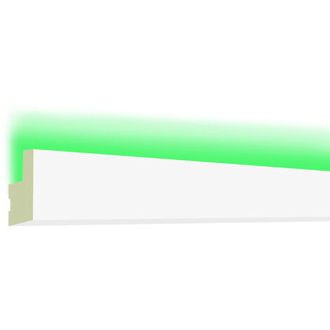 LED Leiste Profil Wandleiste Lichtundurchlässig Stuckleiste PU Stabil 10 Meter 