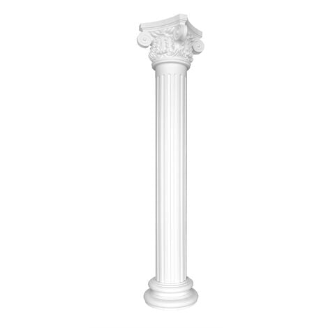 Säulen und Halbsäulen rund kanneliert Stuck Auswahl 240mm N3324 | HEXIM