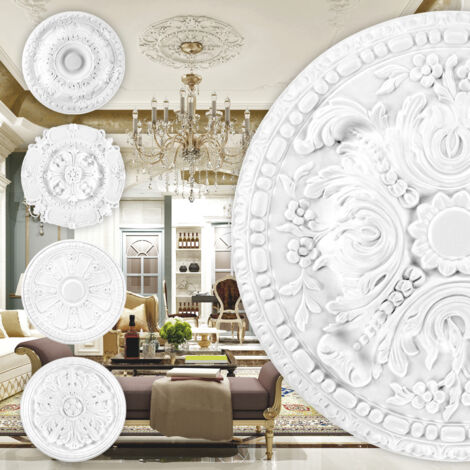 Deckenrosette PU-Material 31,5cm Selbstklebend - Europäischer Stil Für Kronleuchter