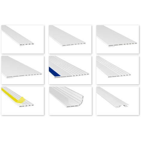 Hohlkammerleisten flexibel PVC weiß 2m - Auswahl Deckleisten & Verbindungen  - HJ: Ohne Klebeband, HJ.1005 - Verbinder 90°