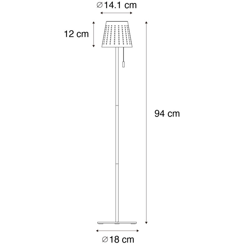 Farolas Exterior Jardin, Lámpara de exterior, E27 Lámpara de pie luminaria,  IP44, Balizas luz de camino entradas Jardin Poste de Lámpara Bolardo  Farolillo Moderno Zonas de Paso aluminio metal (A) : 