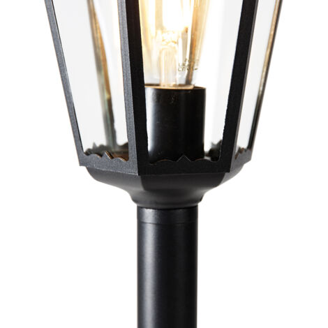 QAZQA Industrial Lámpara De Pie Industrial Inteligente Negra Con Wifi G95 - Cage Rack Acero Alargada Adecuado Para Led Max 1 X 7 Watt 77418456