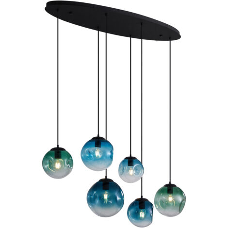Faretto A Soffitto Qazqa Vidro Art Déco – 1 Luce, Verde, Attacco E14, Lunghezza 10 Cm, Per Soggiorno E Camera