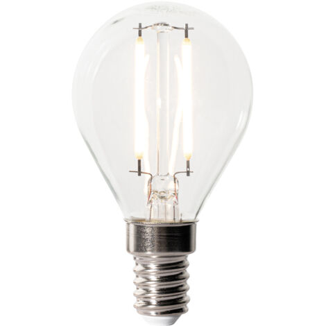 LUEDD Bombilla LED E14 regulable P45 cristal transparente 3W 250 lm 3000K (1/3)