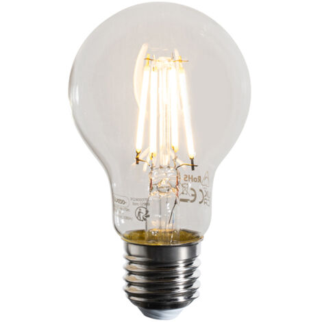 LUEDD Bombilla LED E27 regulable A60 transparente 4W 470 lm 2700K