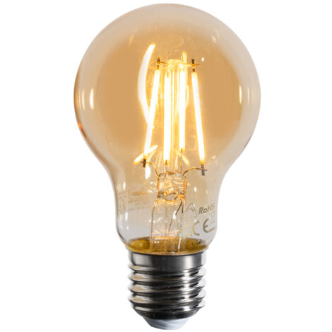 LUEDD Bombilla LED E27 regulable A60 ámbar 4,5W 420 lm 2200K