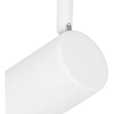 QAZQA Industrial Plafón Industrial Blanco Con Plateado 3-luces Regulable - Magnax Acero Alargada Adecuado Para Led Max 3 X 40 Watt 78547916