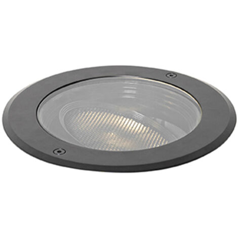 QAZQA Moderno Foco de suelo exterior negro AR111 orientable IP65 - Delux Honey Aluminio /Vidrio /Plástico Redonda Adecuado para LED Max. 1 x 50 Watt