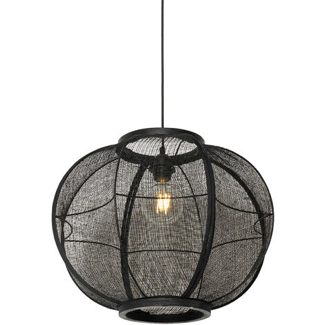 Lámpara Colgante Industrial Negra Malla 4 Luces - Cage | Leroy Merlin