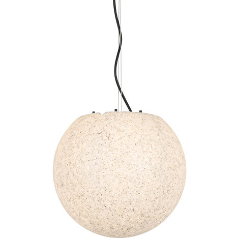 QAZQA Moderno Lámpara colgante moderna de exterior gris 35 cm IP65 - Nura Plástico Esfera Adecuado para LED Max. 1 x 23 Watt