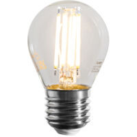 LUEDD Bombilla LED E27 regulable de filamento G45 transparente 4W 470 lm 2700K