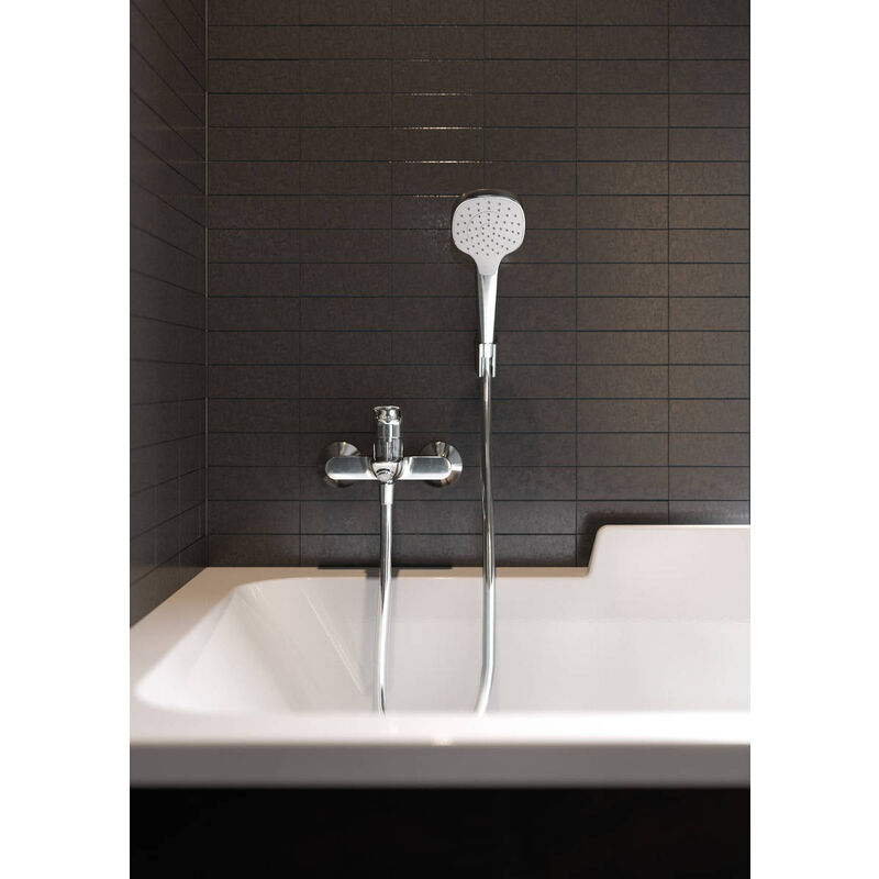 Hansgrohe Crometta 85 Kit porte-douche Vario avec flexible de douche 125  cm, 27558000, chromé