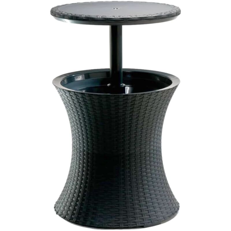 Casaria® Table Haute Pliable Blanche avec Housse Grise Mange Debout 110 cm Bar bistrot Jardin 2 Crochets Inclus