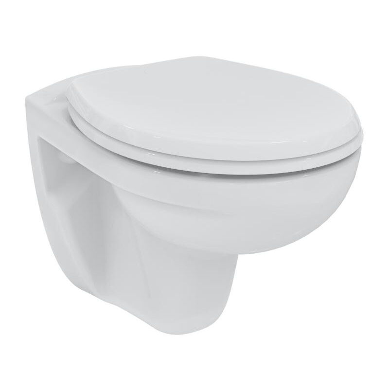 Porcher / Ideal Standard Pack WC suspendu sans bride + abattant Eurovit  (PorcherRimless)