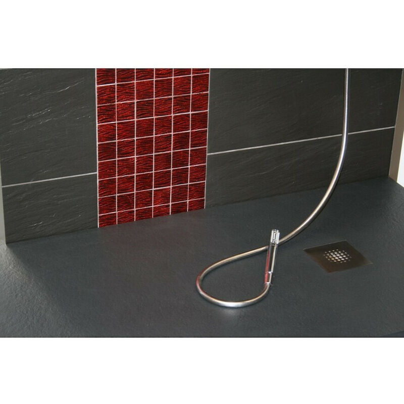 Siko Receveur de douche rectangulaire Stone 160x90 cm marbre coulé,  Graphite (SIKOSTONE16090SG) - Livea Sanitaire